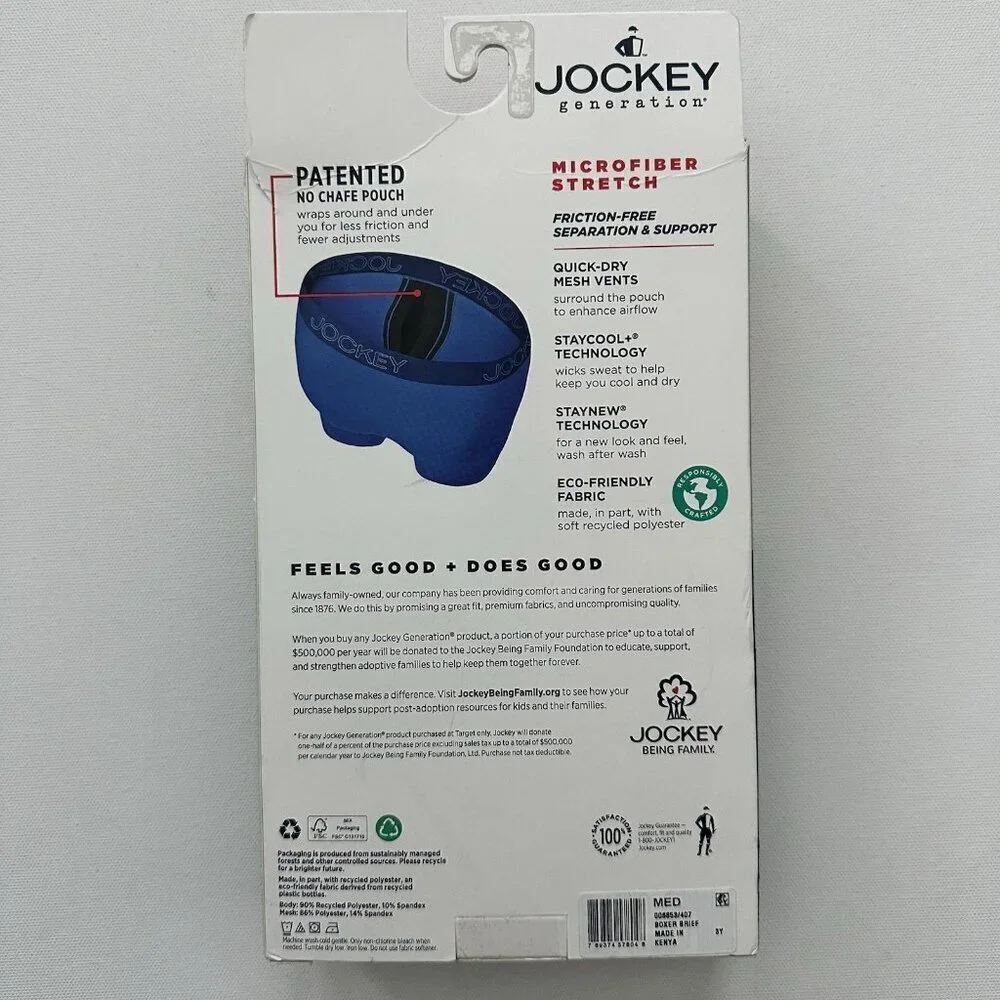 Jockey Generation Men’s 3 Pack Microfiber Stretch No Chafe Boxer Brief Medium